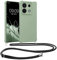 kwmobile Coque Collier Compatible avec Xiaomi Redmi Note 13 Pro 5G / Poco X6 5G Coque - Coque Housse en Silicone avec Collier Vert Gris