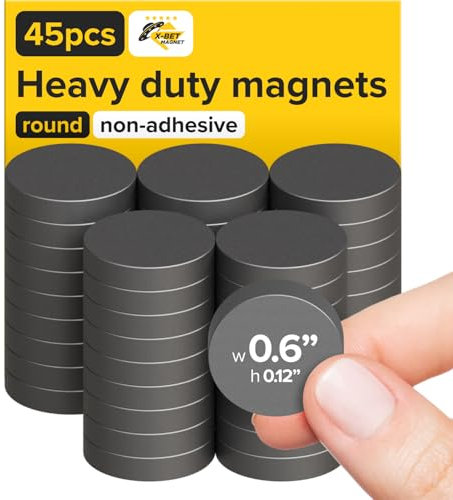 Ferrite Magnet Product Like 2S-7ZVX-11K7, Diameter 15mm x 3mm, Without 3M Adhesive, Color Box Packing, 45pcs/Pack
