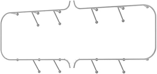 KAZUP Wandgarderobe, Kleiderständer, Aufbewahrungsschiene, moderner industrieller Hochzeitsbügel, kreativer Boutique-Bekleidungsladen-Präsentationsständer, Garderobenständer