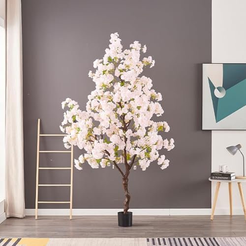 Künstliche Kirschbäume Für Den Innen- Und Außenbereich: Handgefertigter Natürlicher Künstlicher Kirschblütenbaum Im Freien Für Party, Hochzeit, Weihnachten, Zuhause, Büro, Party(Size:150cm,Color:Weiß)