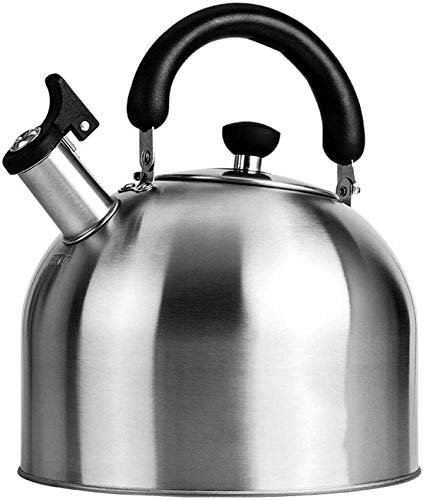 LolaHoyus Wasserkocher 304 Edelstahl zum Kochen des Wasserkochers, Haushalts-Gas-Induktionsherd, Pfeifkessel mit hoher Kapazität, 3-6 l, DF charitable