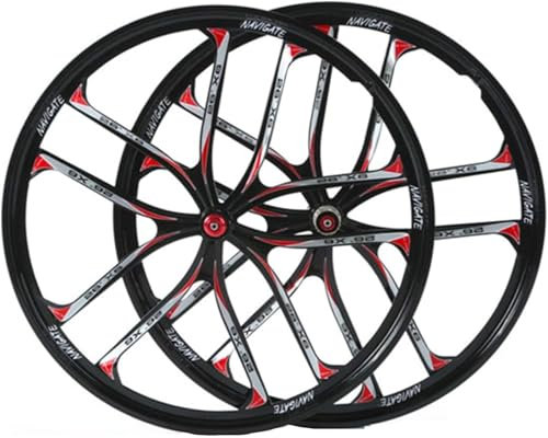 FURAHI 26 Zoll Fahrrad Laufräder, MTB Balance Bike, Fahrrad-Räder, Magnesium-Legierung, Schnellverschluss, Scheibenbremse, Hybrid 8 9 10 11 Schwarz