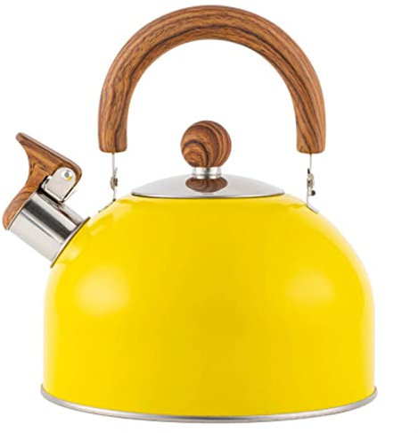 WALFREW Cafetière Bouilloire sifflante Jaune, Bouilloire sifflante, cafetière, ustensiles de Cuisine, Faire du café