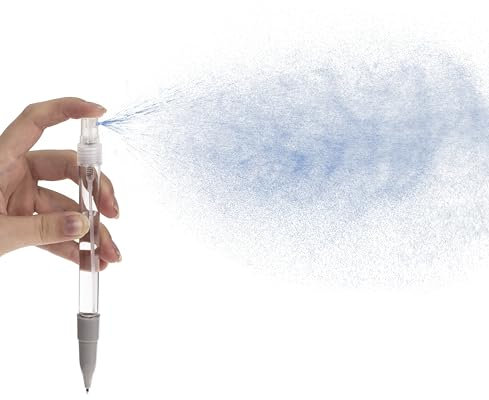 Mister Curiosities Stylo brumisateur de poche, vaporisateur transparent, spray atomiseur facial - Accessoire pour trousse d'école, bureau et sac à main - Restez au Frais et Confortable Partout