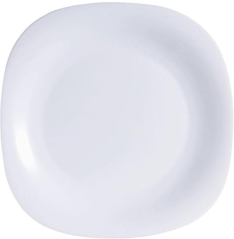 Best House | Square Dinner Plates | 11.5/29cm | Set of 6 Pcs | Opalware | White | Microwave, Oven, and Dishwasher Safe, Scratch Resistant Modern Dinnerware Dish Set