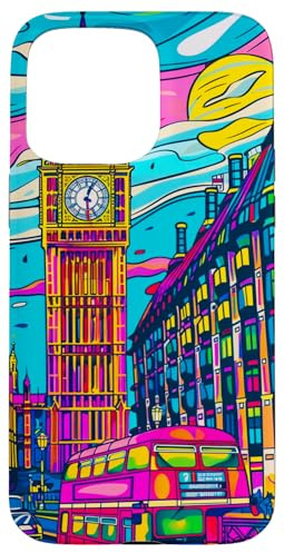 London, England, BigBen, Graphito, Grafikdesign, Kunst Hülle für iPhone 15 Pro Max