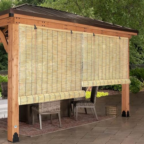 Rideau Bambou Extérieur Store Pergola Extérieur Bambou 100x200 120x160 150x180 180x200cm Rideau De Roseau Avec Lift Store Bambou Extérieur Grande Largeur Store Venitien Bois Pour Terrasse Jardin