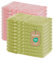 Lavea Lot de 20 Gants de Toilette 15 x 21 cm – Gants de Toilette absorbants et Doux en 100% Coton – Série Elena – Gants de Toilette lavables et résistants – Vert Citron et Rose Pastel