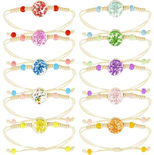 Freundschaftsarmbänder für Mädchen, 10 Stücke Geflochten Freundschaft Armbänder, Verstellbare Gewebte Armbänder Handgefertigt Armband für Geburtstag Mitgebsel