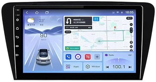 LZHIF Android 11 9 Pollici Touch Screen Radio per Skoda Octavia 3 2013-2018,Lettore Video,Navigazione GPS,Supporto Mirroring dello Schermo,Controllo del Volante Bluetooth,T1