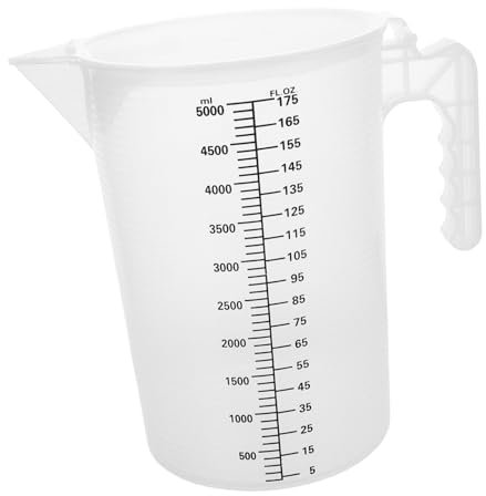 VICASKY Measuring Cup with Lid: 5l Large Capacity Food Grade Transparent Accurate Scale for Commercial Use Milk Tea Shops and Open Kitchens