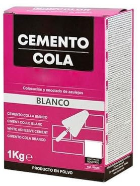 CABLEPELADO – Cemento Cola Blanco en Polvo para Azulejos – Preparado de Cemento para Encolado y Fijación – Uso Interior y Exterior – Alta Adherencia para Suelos y Paredes – Formato 1 kg – Color Blanco