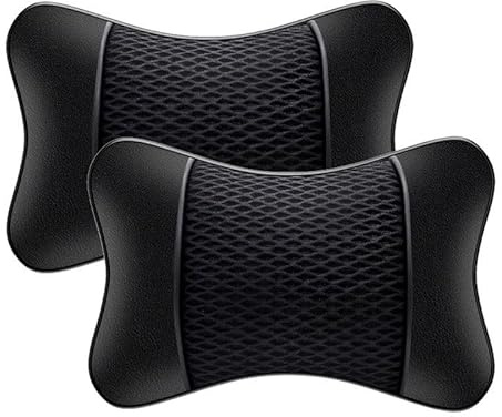 BXJNDM 2 Stück Auto Nackenkissen für Mercedes E-Klasse W214 S214 AMG, Auto Kopfstütze Kissen Autositz-kopfstütze Nackenstütze Autositz Nackenkissen,Black- 2*headrest