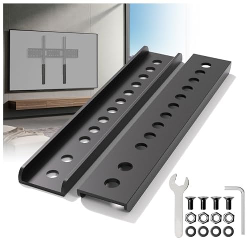 Demimy TV Mount Extension Brackets, Vertical VESA Extender, 2-Piece | Adds up to 6.5 of vertical adjustment for low-positioned VESA holes; fits 1.25-wide vertical rails on compatible TV mounts.
