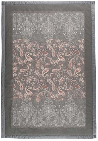 Bassetti MONNALISA Plaid aus 100% Baumwolle in der Farbe Grau G1, Maße: 135X190 cm - 9333431