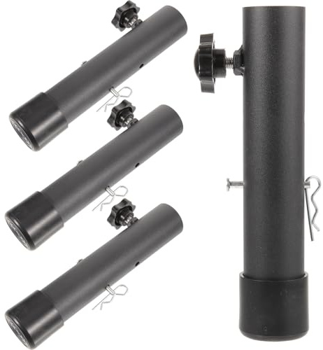 Tischhöhenverlängerungen 4 Stück Packung aus Stahl, Schwarz, Klappbar