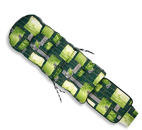 TECNOWEB Cuscino Arrotondato Super Imbottito per Sdraio con Carrello - Ideale per Esterni ed Interni - Adatto alle sdraio Estraibili - 100% Made in Italy