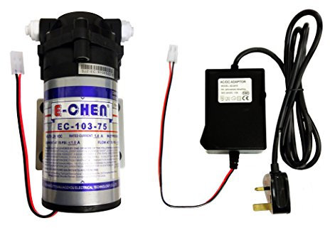 Finerfilters E-chen 75 GPD Osmose inverse RO Pompe Booster