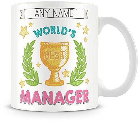 MUGGZ Manager Mug - Worlds Best Personalised Cup Gift - Customise with Name