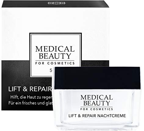 MEDICAL BEAUTY® Anti Aging Nachtcreme| mit Hyaluronsäure gegen Trockenheitsfältchen | beugt Irritationen vor und beruhigt strapazierte Haut | 50 ml