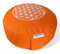 maylow Yoga mit Herz Yogakissen Meditationskissen Stickerei Blume des Lebens 33x15 cm für Anfänger und Geübte Bio-Dinkelspelz Füllung Bezug und Inlett Baumwolle waschbar (orange/weiß)