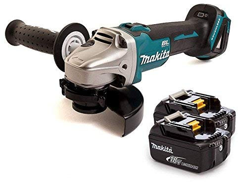 Makita DGA504Z 18V Brushless Angle Grinder 125mm with 2 x 5Ah Batteries