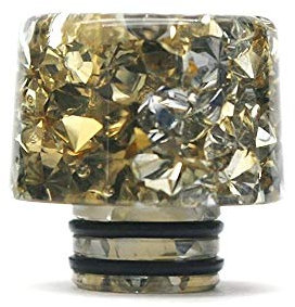 LITAO-EC, Forma De Seta Colorida Resina 510 Punta De Goteo para E-Cigarrillo 510 Atomizador Vaporizador Tanque RBA RTA RDTA,Sin Tabaco ni nicotina (Color : Yellow in Colorful)