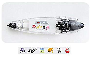 SUPERTOOL 1 stylo correcteur décoratif, motif mignon, motif de petit chaton, pour bricolage, école, décoration (1 pièce)