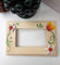 Le Ceramiche Del Re, Placchetta Living in Ceramica per tre pulsanti,Decoro con fiori e farfalle personalizzabile