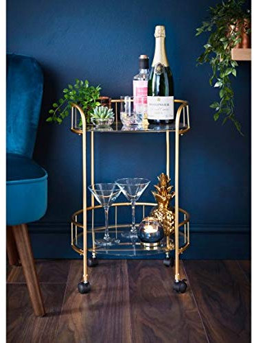 RA-HOMESTORE® New Glorious Tromso Drinks Trolley in Gold - Serve Your Guest With Style