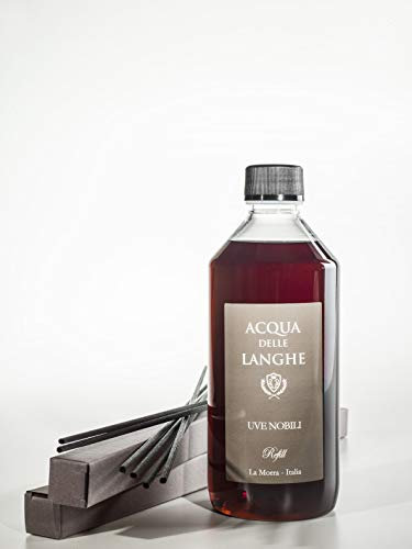Acqua delle Langhe - Nachfüllpackung für Raumduft und Aromadiffusor - 500 ML Edle Trauben Duft - Langanhaltende Raumfrische-Hergestellt in Italien