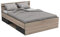 3406MF DOPPELBETT MIT SCHUBLADEN Alaska - Eiche/Schwarz
