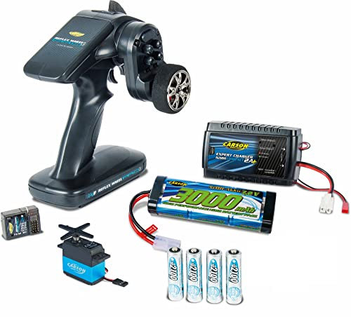 Carson 500707152 RC-Reflex Pro 3 Elektro Set - 2 4 GHz Fernsteuerung Set mit Akku und Servo, kompatibel mit Tamiya RC Bausatz, Modellbau, Lieferung in Umweltverpackung