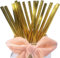 Biodégradables Pailles en Papier Doré - Lot de 100 Doré Pailles Jetables Pour Fête, Mariage, Bar,Restaurant