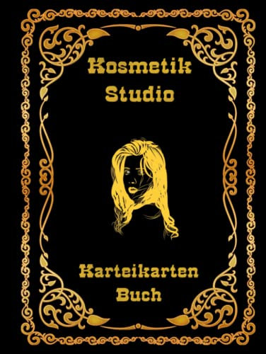 Karteikarten Buch Kosmetikstudio Karteikartenbuch 100 Seiten A4 Mobiler Beauty Salon Schönheitssalon Kosmetikerin Kundenkarteikarten als Taschenbuch ... und Dienstleistung Schwarz Notizbuch