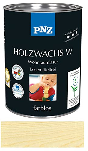 PNZ Holzwachs W Holzschutz Lasur Pflegelasur für Innen und Außen Premiumklasse von Gartenwelt Riegelsberger Farblos 0,75 Liter