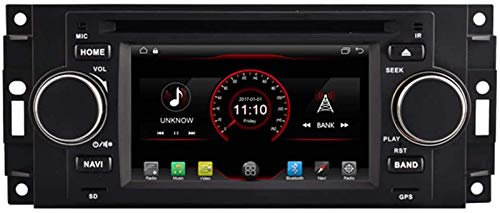 ZAKSEM Autosion In Dash Android 10 Auto DVD-Player Radio Head Unit GPS-Navigation Stereo für Chrysler 300c Jeep Commander Dodge RAM Kaliber Mitsubishi Raider Unterstützung Bluetooth SD USB Radio OB