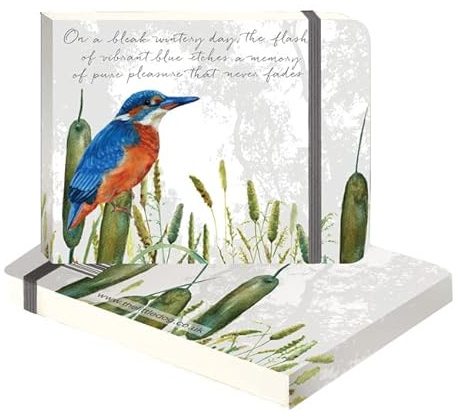 Pocket Notebook Vibrant Kingfisher Bird Themed Tuppence A Bag Notepad TABNB05