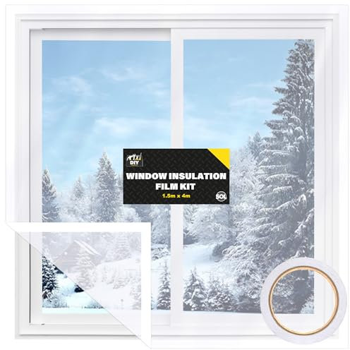 Kit di Pellicola Isolante per Finestre 1,5 m x 4 m - Doppia Pellicola Paraspifferi per Isolamento Invernale - Blocco Freddo