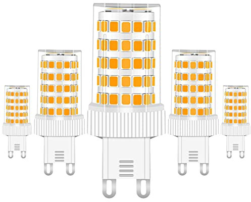 RANBOO G9 LED Lampe 10w Ersatz 80W Halogenlampen, 800LM, Warmweiß 3000K, AC 220-240V, LED Birnen für Kronleuchter, Wandlampe, Kühlschrank und Dunstabzugshaube, Nicht Dimmbar, 5er Pack