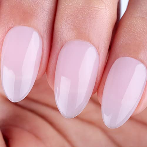 Ozzeal Smalto Semipermanente Unghie Trasparente, Rosa Baby Smalti Semipermanenti Per Unghie Nudo Cristallo Traslucido Gel Nail Polish Primavera Estate Smalto Gel Unghie Soak Off UV Led 15ML
