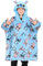 Disney Lilo and Stitch, Stitch & Angel - Sudadera con capucha para niñas, manta de forro polar de gran tamaño, azul, Talla única
