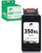 COLORETTO 350XL Druckerpatronen für HP 350 XL für Photosmart C4480 C4580 C4280 C4424 C4524 C5282 D5360 Officejet J5780 J5785 J6424 Deskjet D4260 Druckers Wiederaufbereitet Patrone (1 Schwarz)