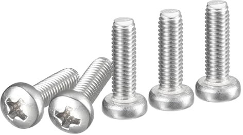 DTGN 1Tornillo de Máquina de Cabeza Avellanada Phillips 1/4-20x7/8, 25 Piezas, Acero Inoxidable 304, Accionamiento Phillips, Rosca Completa Unc, Acabado Brillante.