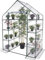 Bricoutlet - Serra per balconi o giardino a 8 ripiani in acciaio verniciato + telo in PVC, 143x73xh.195 cm - per piante fiori da esterno