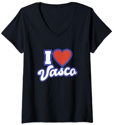 Donna Io amo Vasco Maglietta con Collo a V