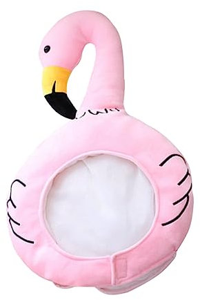 HEMOTON Cosplay-Kopfbedeckung Cartoon-Hut Flamingohut süßer Plüsch Hut kostüm schlagerparty partyartikel Tiara kleidung lustige Kopfbedeckung Plüsch-Flamingo-Mütze Karikatur Stirnband Rosa