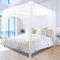 South to East Beige Betthimmel-Vorhänge, 4 Ecke, Betthimmel, Elegante Bettvorhänge für Schlafzimmer-Dekor, 75D-Polyester-Netz, einfache Installation, Bettvorhang für King/Queen/volle Größe