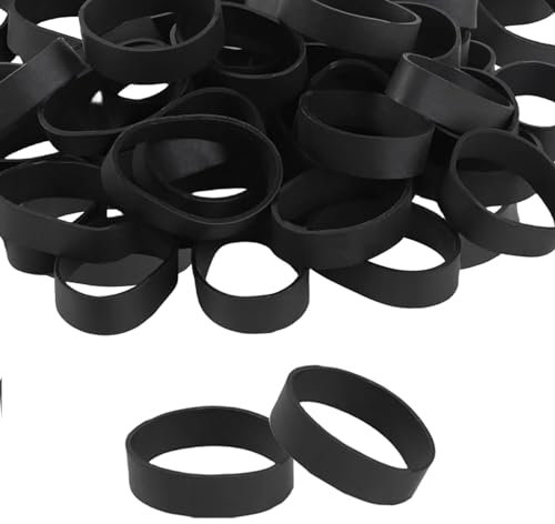 36 Stück Taktische Gummibänder Extra Breite und Dicke Schwarz Gummiringe Heavy Duty Gummiringe für Industrielle Camping Survival 8,3x1,9cm