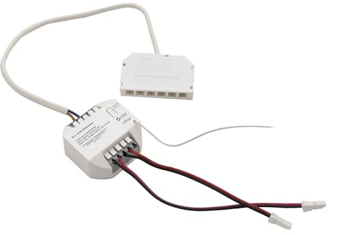 Siro PushPower Led Empfänger Mono mit 6-fach Verteiler passend zu Push Power Funk Lichtschalter, 24V/DC